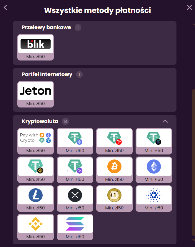 Bizzo_Casino_Zrzuty ekranu_Płatności